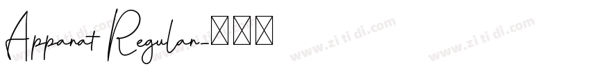 Apparat Regular字体转换